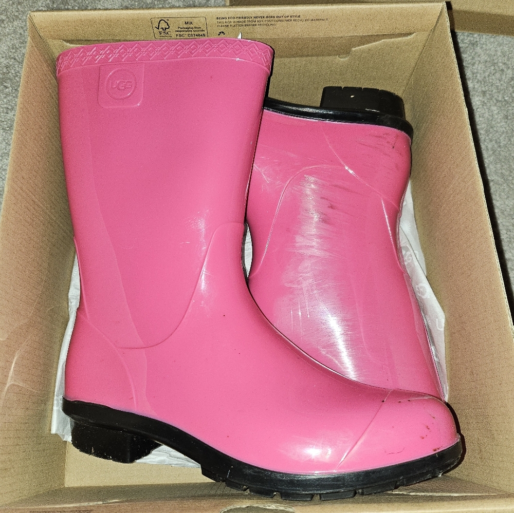 Pink Girl's Rain Boots - Picture 6 of 11